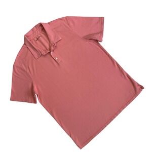American Giant Standard Polo Shirt Men Large Pink Preppy Minimal Golf Pickleball